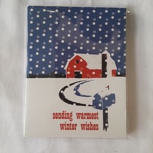 Warm Winter Wishes Holiday Greeting Cards, Set of 8